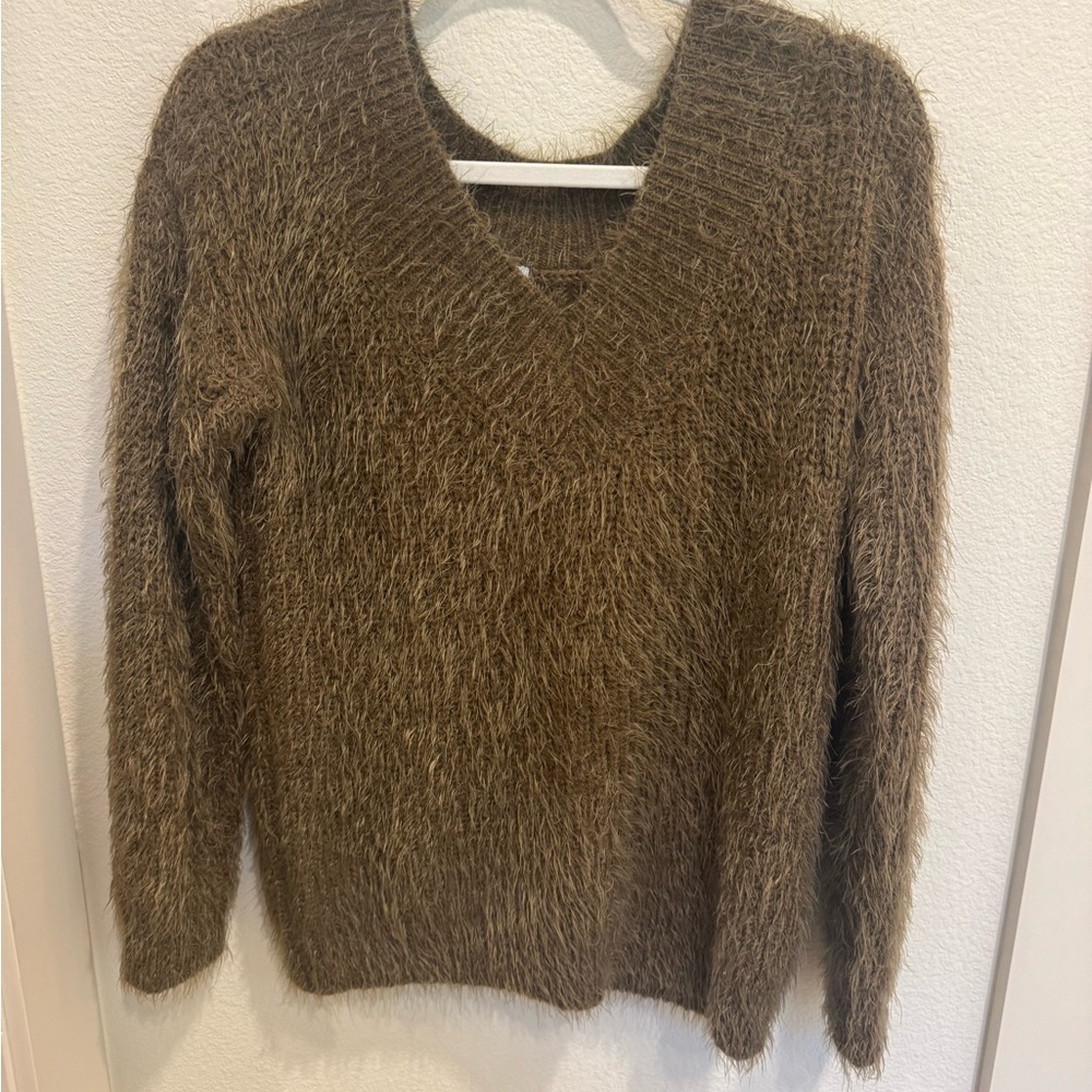 Cozy Brown V-Neck Sweater